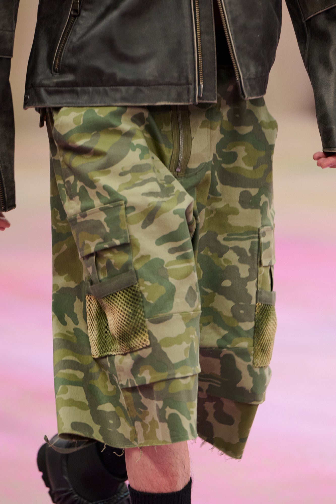 Andersson Bell - Depot Camouflage Cargo Shorts (Khaki) product image 7 | TRAB K-Fashion Australia