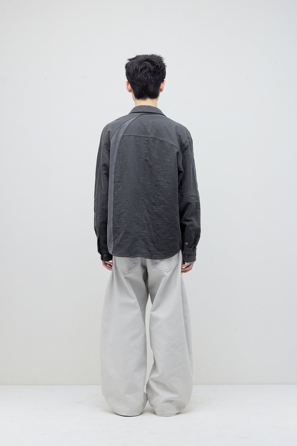 Hatchingroom - Curved Shirt (Dyed Charcoal) product image 5 | TRAB K-Fashion Australia
