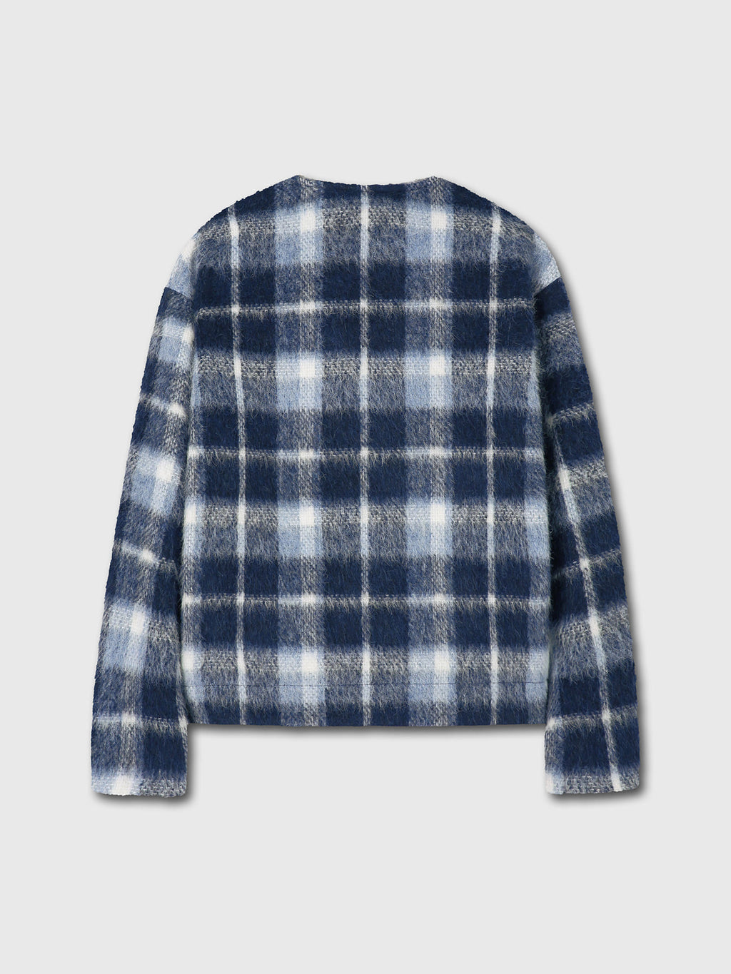 Tonywack - Checked Wool Mohair Blouson (Italian Fabric) (Blue) product image 8 | TRAB K-Fashion Australia