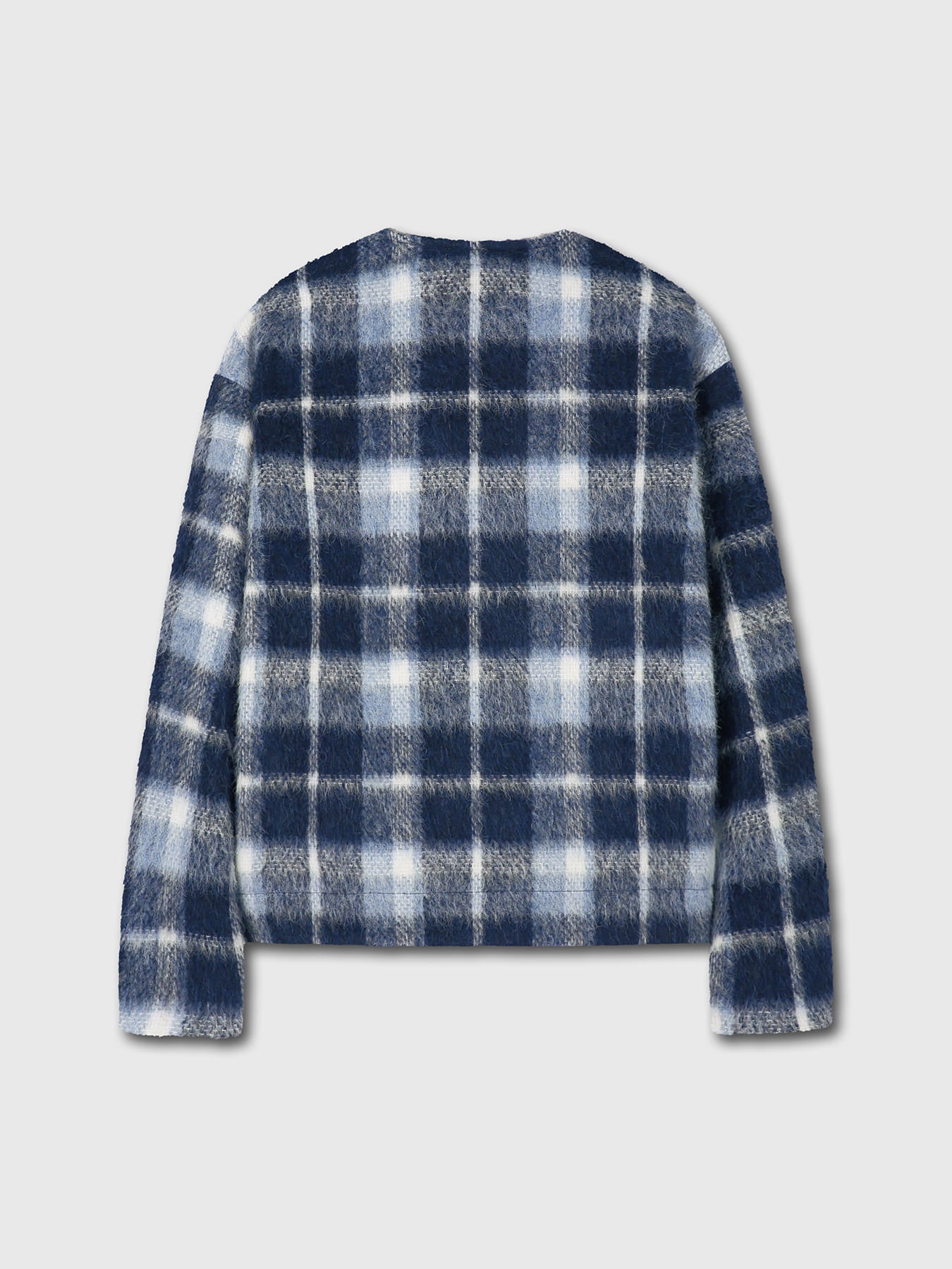 Tonywack - Checked Wool Mohair Blouson (Italian Fabric) (Blue) product image 8 | TRAB K-Fashion Australia