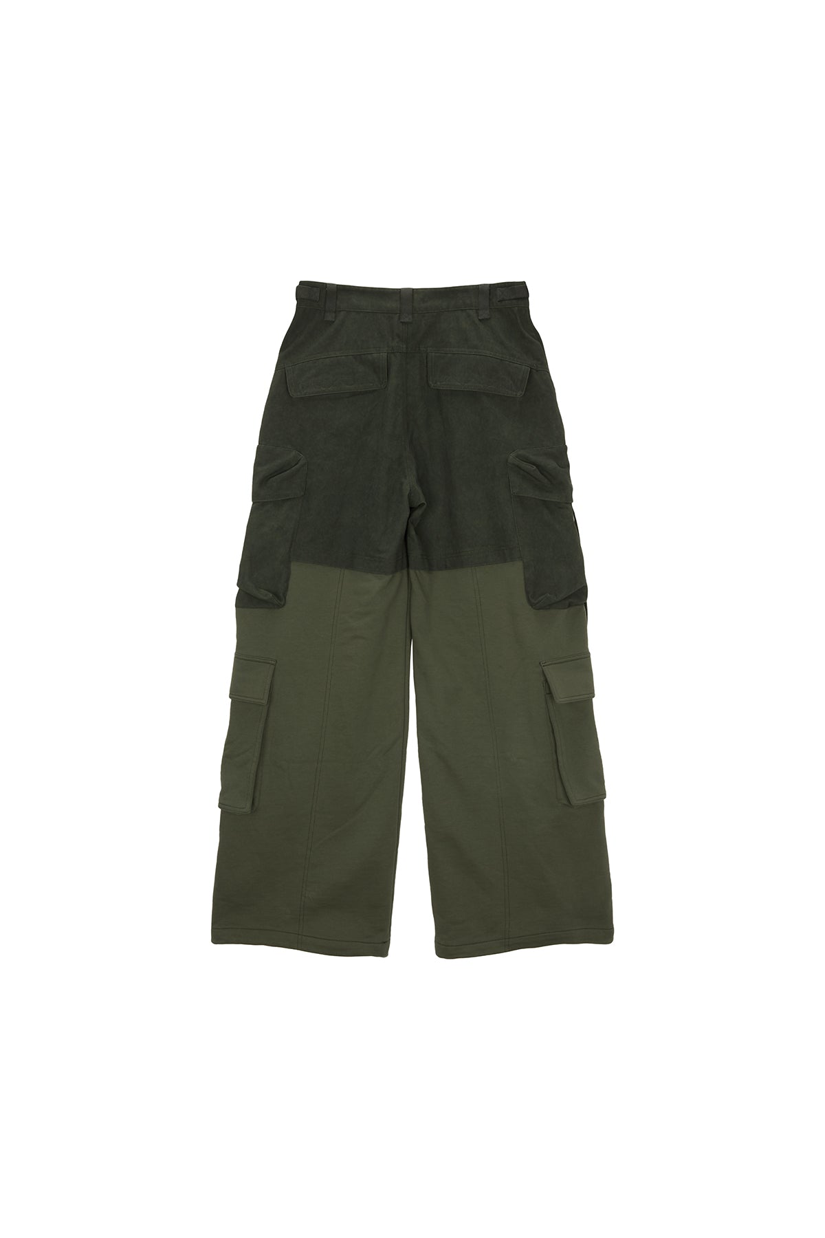 Matin Kim - Jersey Mixed Cargo Pants (Khaki) product image 2 | TRAB K-Fashion Australia