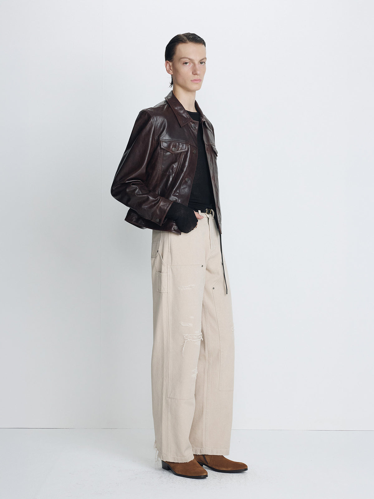 Tonywack - Grain Canvas Distressed Work Pants (Sand) product image 3 | TRAB K-Fashion Australia