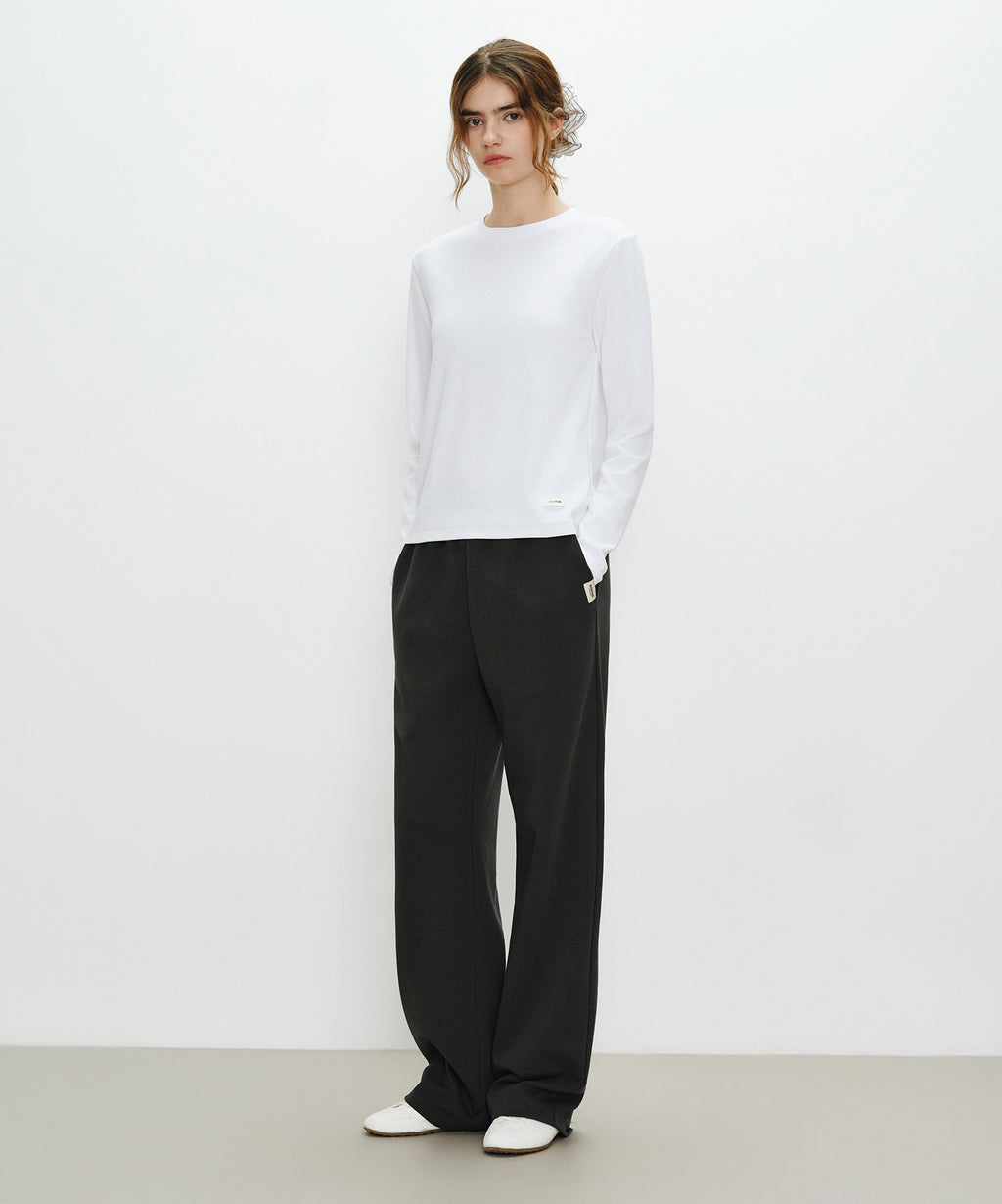 Marithe & Francois Girbaud - Basic Fold-over Sweat Pants (Charcoal) product image 5 | TRAB K-Fashion Australia