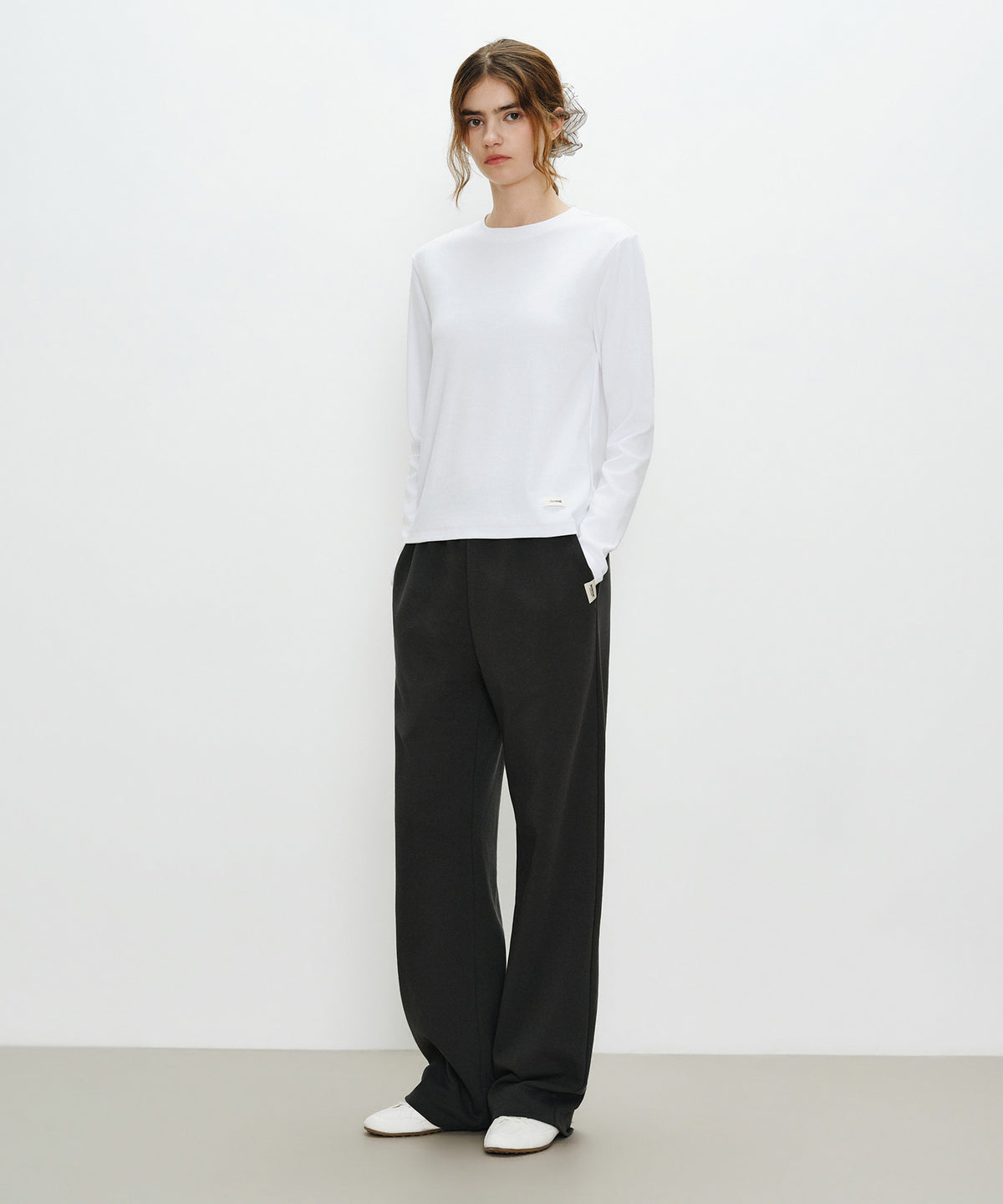 Marithe & Francois Girbaud - Basic Fold-over Sweat Pants (Charcoal) product image 5 | TRAB K-Fashion Australia