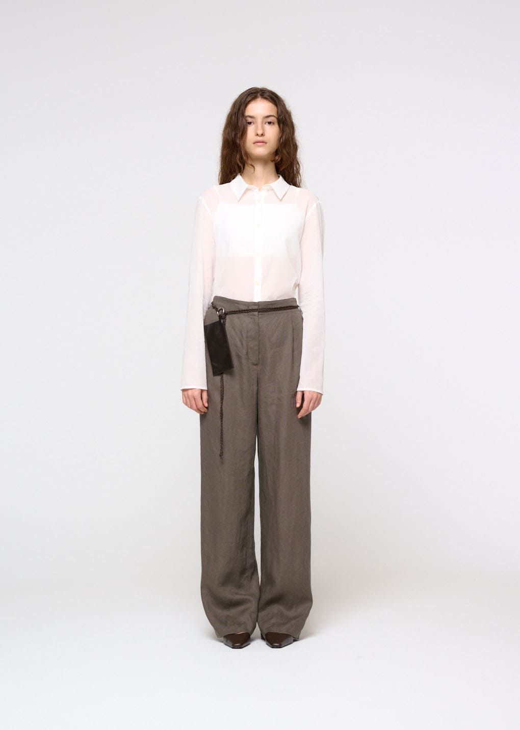 Amomento - Sheer Slim Shirt (White) product image 2 | TRAB K-Fashion Australia