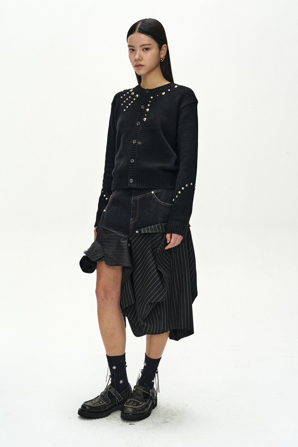 Andersson Bell - Roghen Studded Cardigan (black) (Black) product image 12 | TRAB K-Fashion Australia