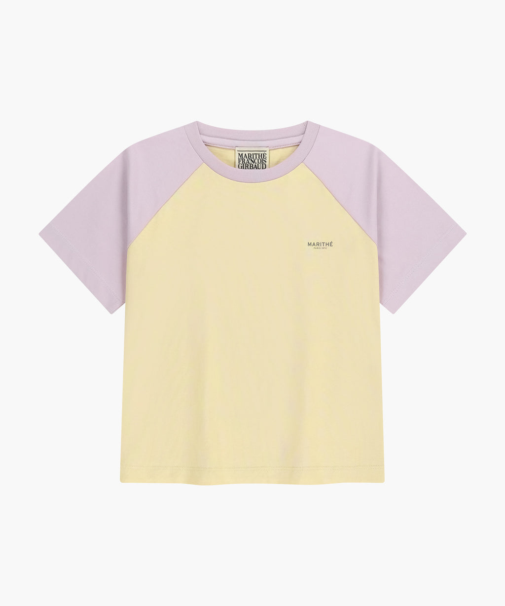 Marithe & Francois Girbaud - Small Regular Logo Raglan Crop Tee (Light Purple) product image 6 | TRAB K-Fashion Australia