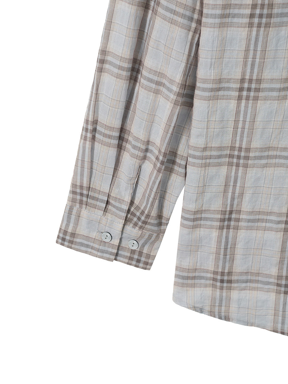 Kijun - Sheer Check Shirt (Sky Blue) product image 11 | TRAB K-Fashion Australia