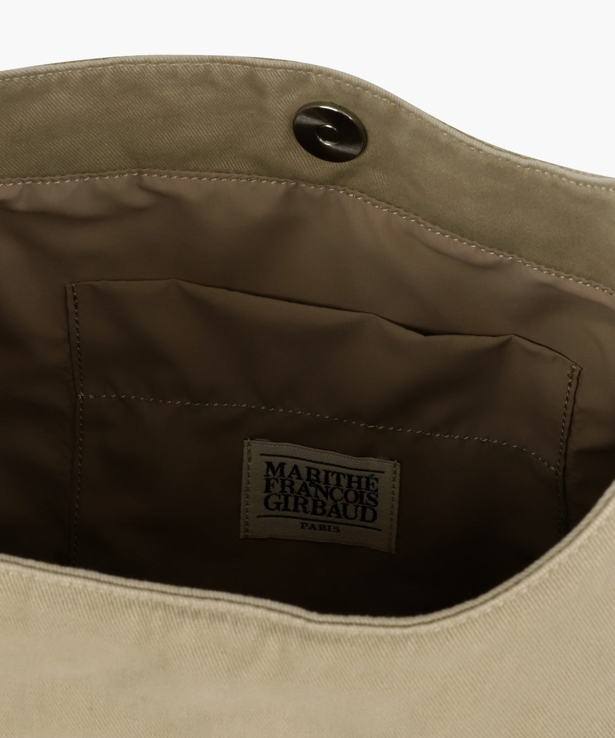 Marithe & Francois Girbaud - Classic Logo Round One Shoulder Bag (Beige) product image 5 | TRAB K-Fashion Australia