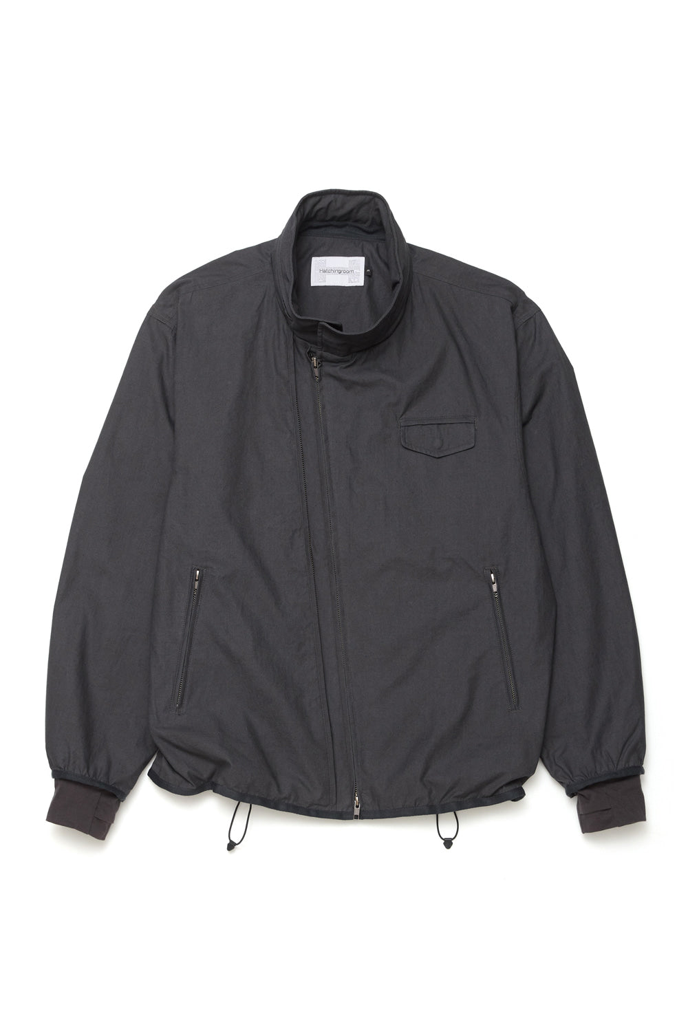 Hatchingroom - Diagonal Zip Jacket (Charcoal) product image 1 | TRAB K-Fashion Australia