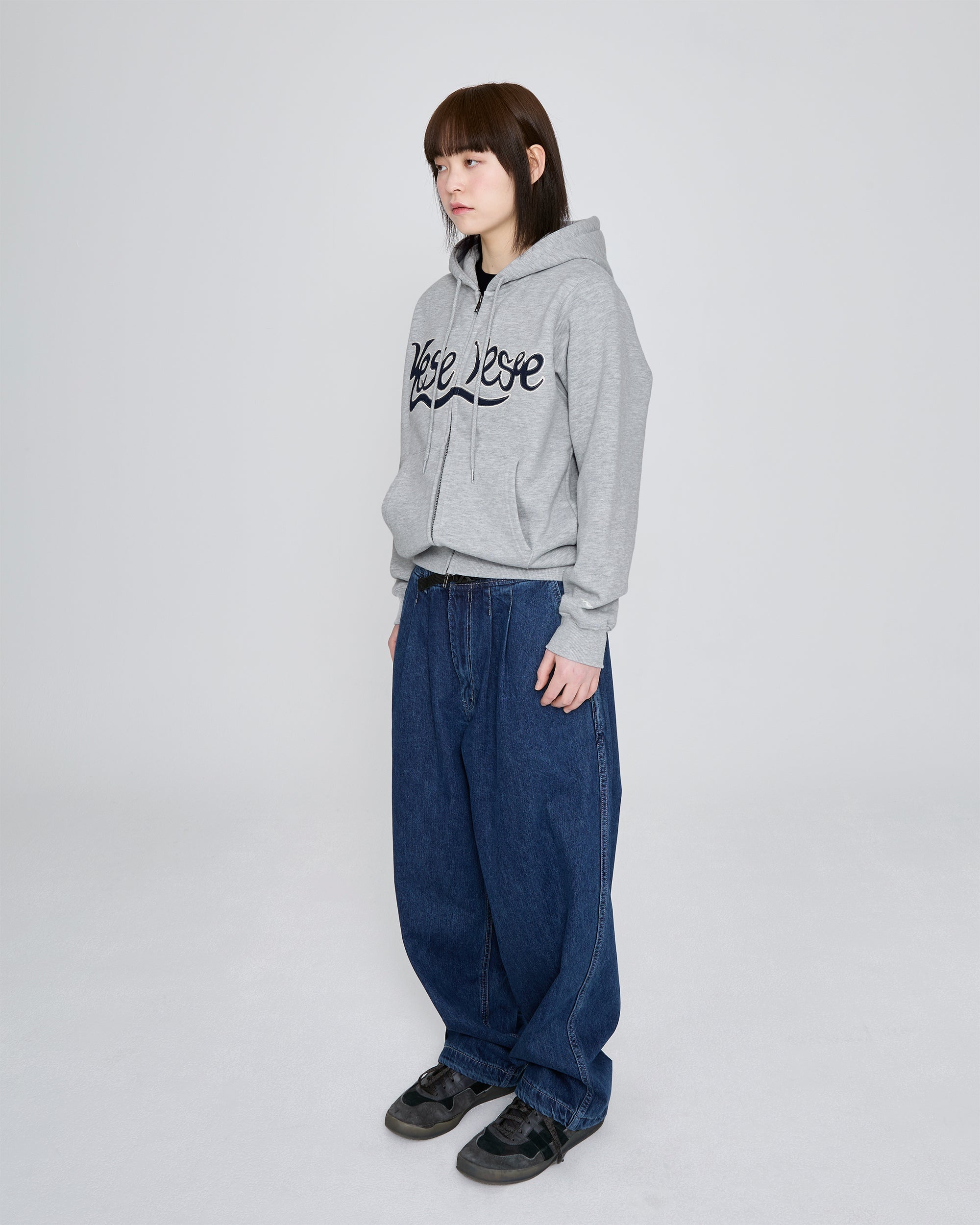 yeseyesee - Y.E.S Snail Logo Zip-Up Hoodie (Grey) product image 11 | TRAB K-Fashion Australia