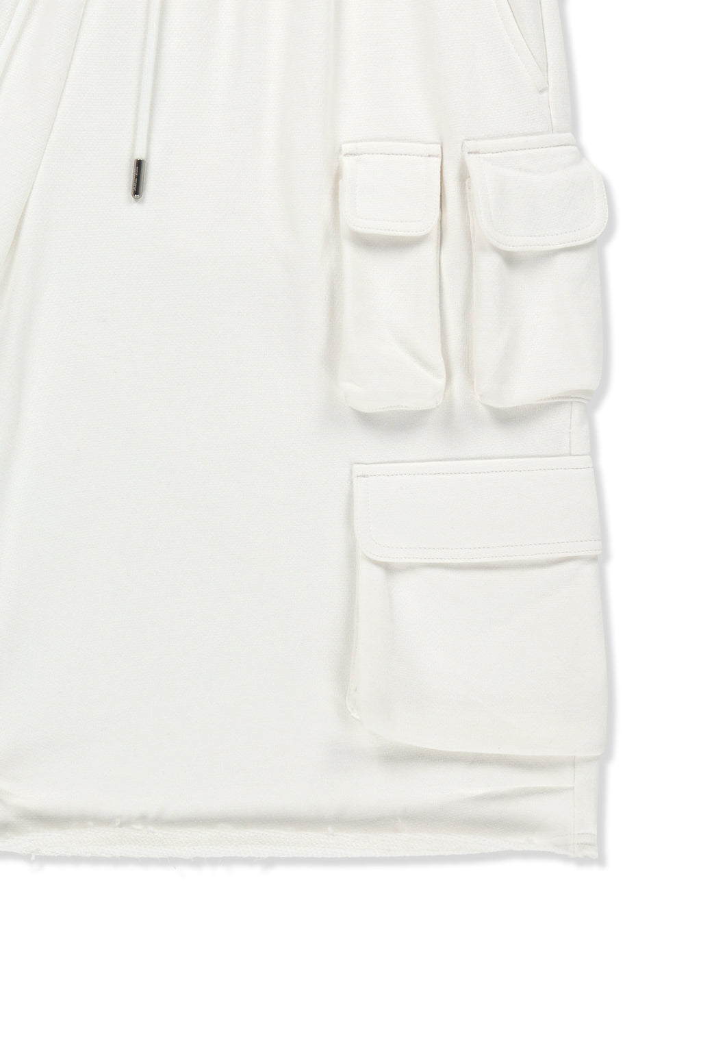 Matin Kim - Terry Utility Pocket Bermuda Pants (White) product image 4 | TRAB K-Fashion Australia