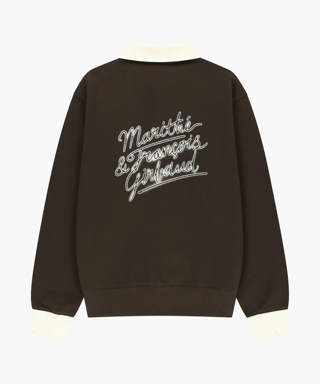Marithe & Francois Girbaud - Color Block Collar Sweatshirt (Dark Brown) product image 6 | TRAB K-Fashion Australia