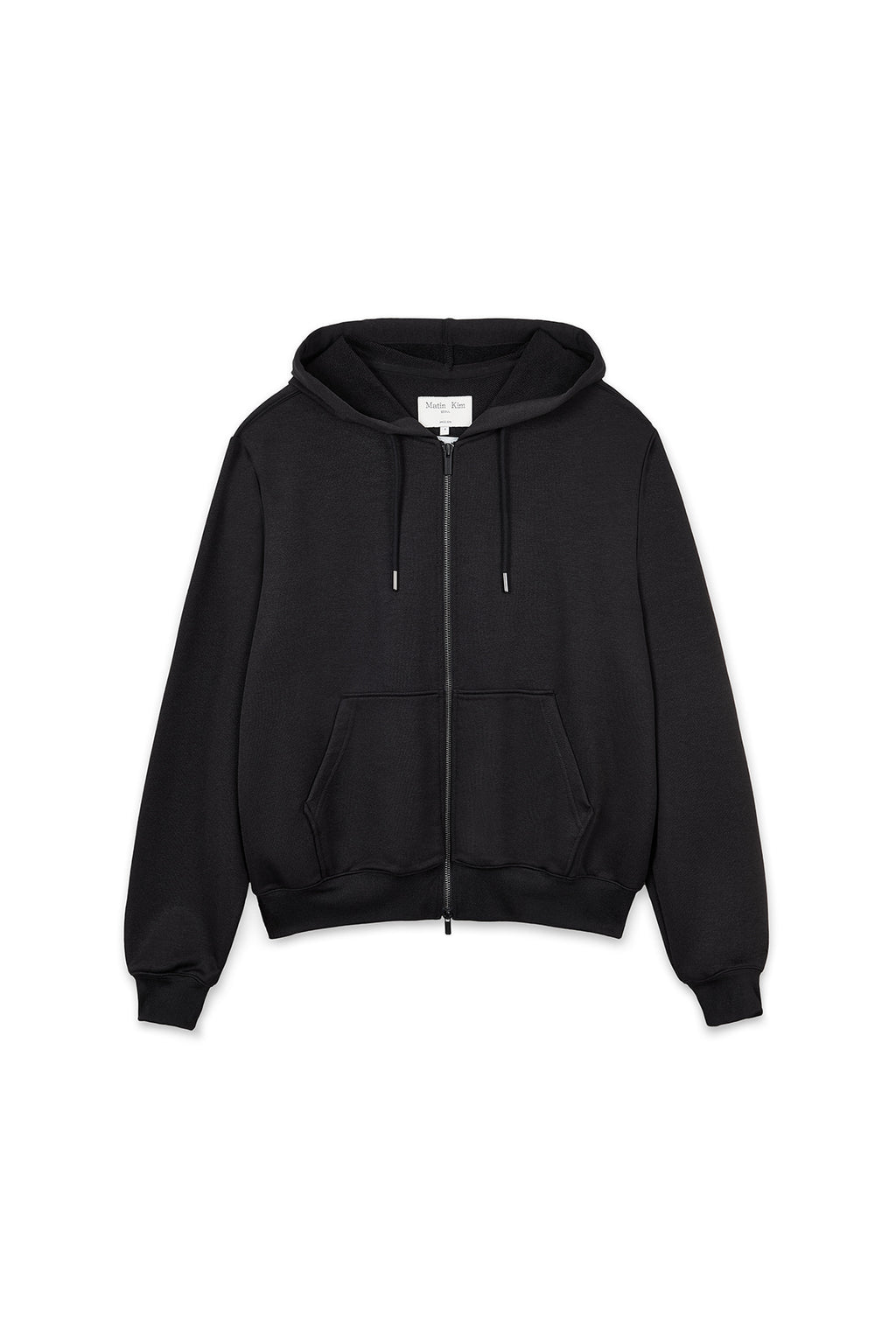 Matin Kim - Back Logo Glitter Hoody Zip Up (Black) product image 1 | TRAB K-Fashion Australia