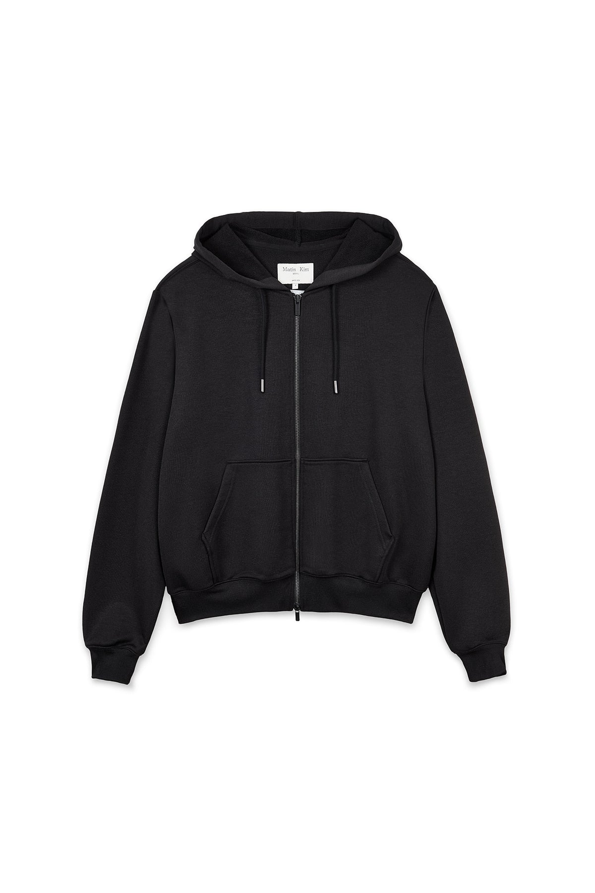 Matin Kim - Back Logo Glitter Hoody Zip Up (Black) product image 1 | TRAB K-Fashion Australia