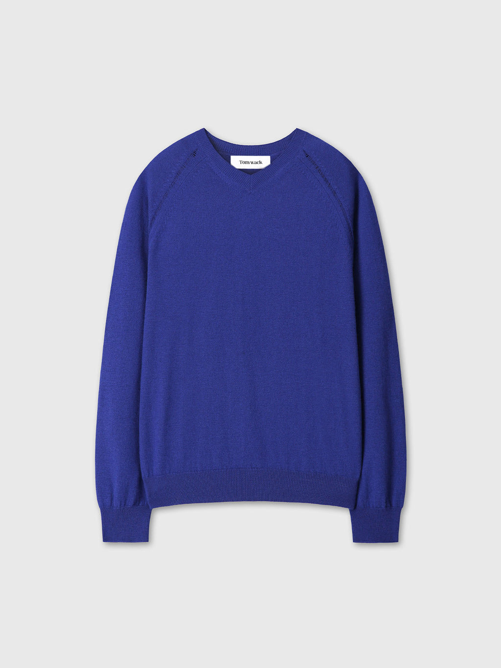 Tonywack - Super Fine Merino Wool Distressed V- Neck Knit (Navy) product image 11 | TRAB K-Fashion Australia