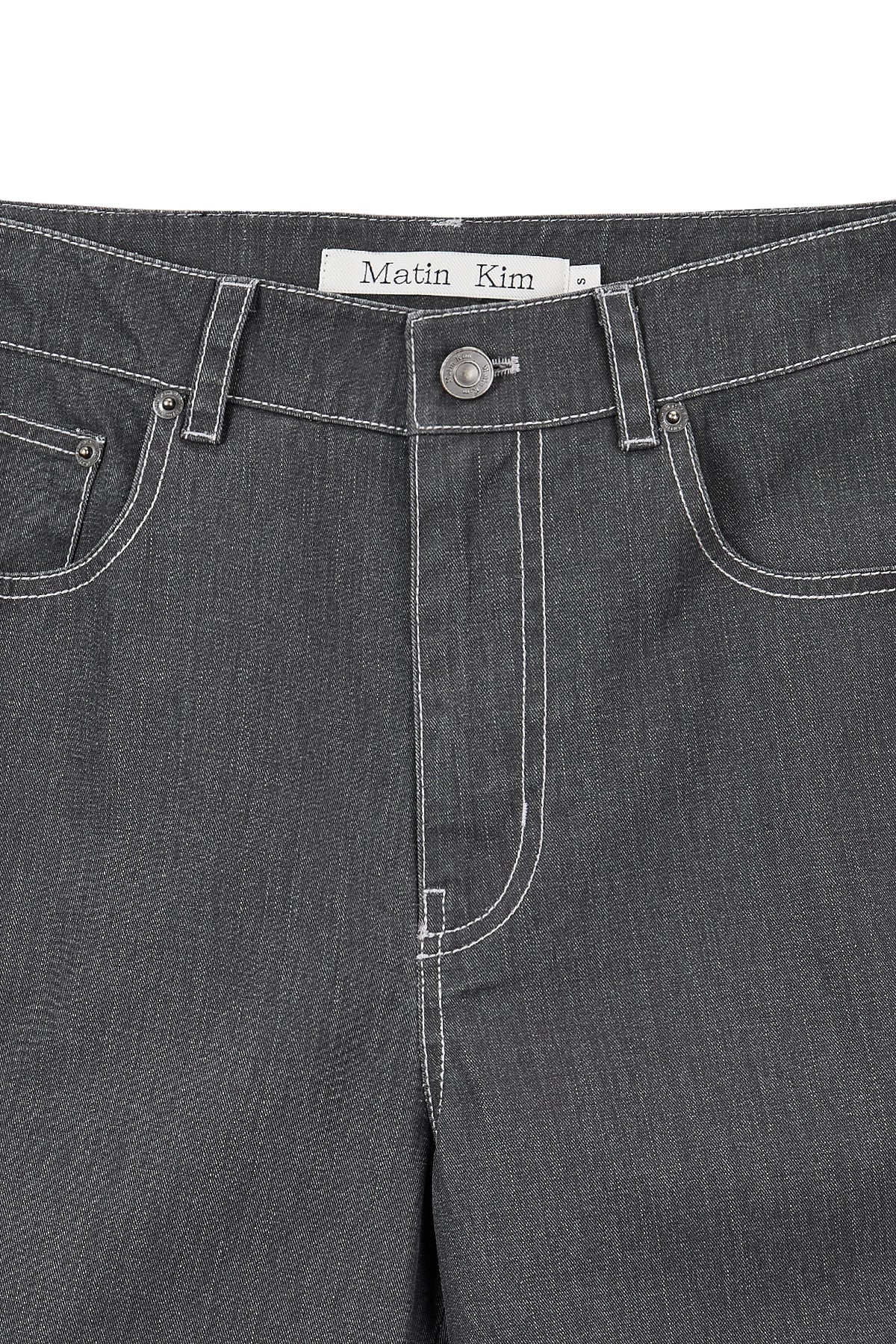 Matin Kim - Side Pintuck Point Pants (Charcoal) product image 4 | TRAB K-Fashion Australia