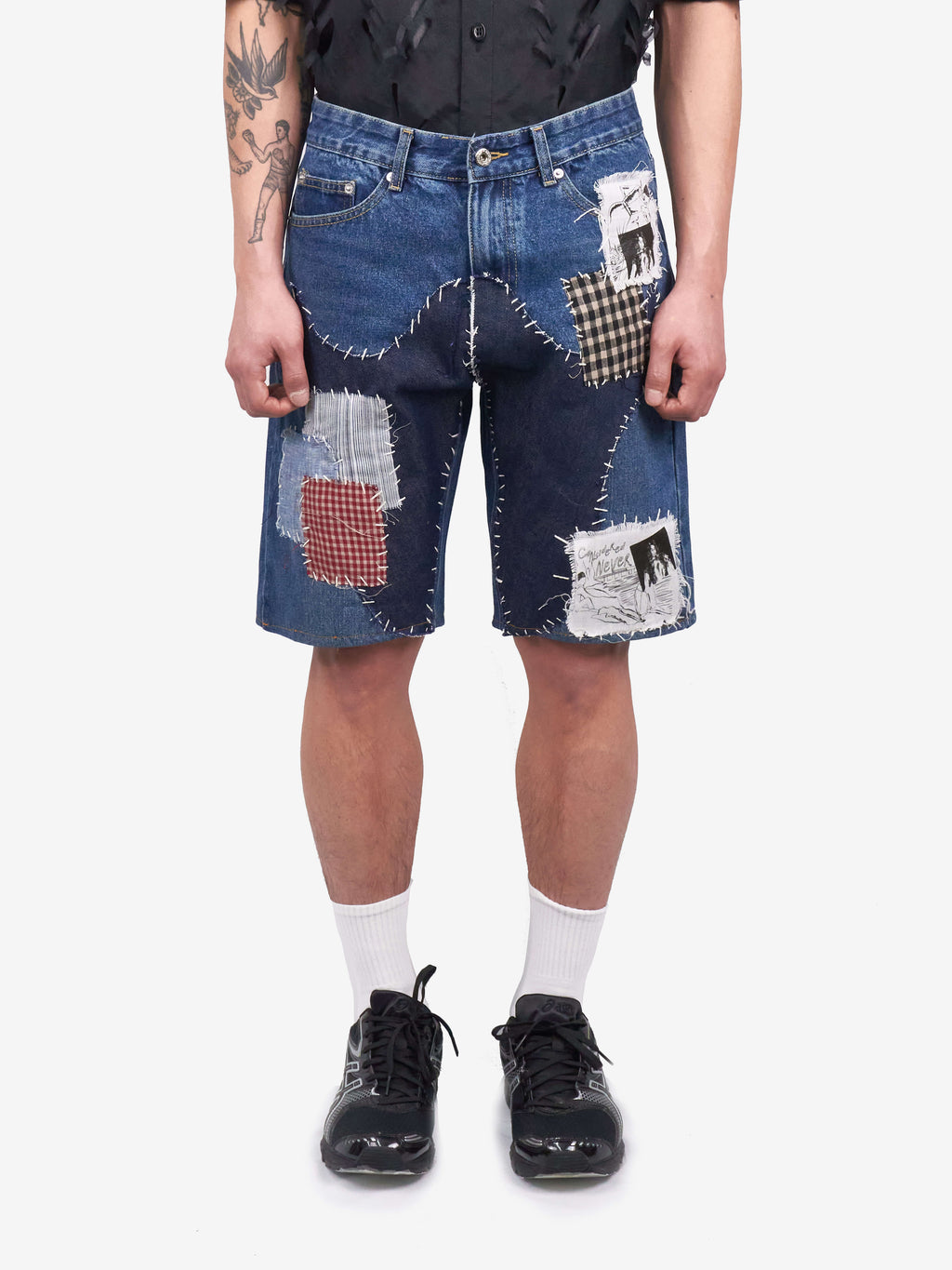 Juntae Kim - Patchwork Cobain Shorts (OC1) product image 1 | TRAB K-Fashion Australia