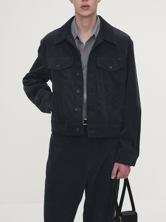 Tonywack - Corduroy Trucker Jacket (Ink) product image 4 | TRAB K-Fashion Australia