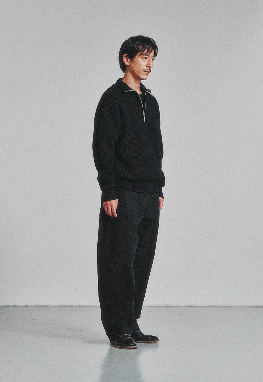 Art if acts - Half Zipup Turtle Neck Knit (Black) product image 3 | TRAB K-Fashion Australia