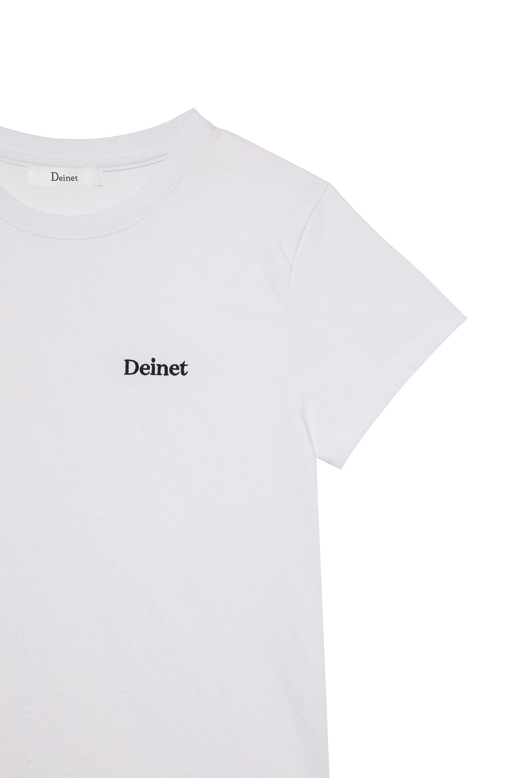 Deinet - Logo Embroidery Slimsized T-Shirt (White) product image 4 | TRAB K-Fashion Australia