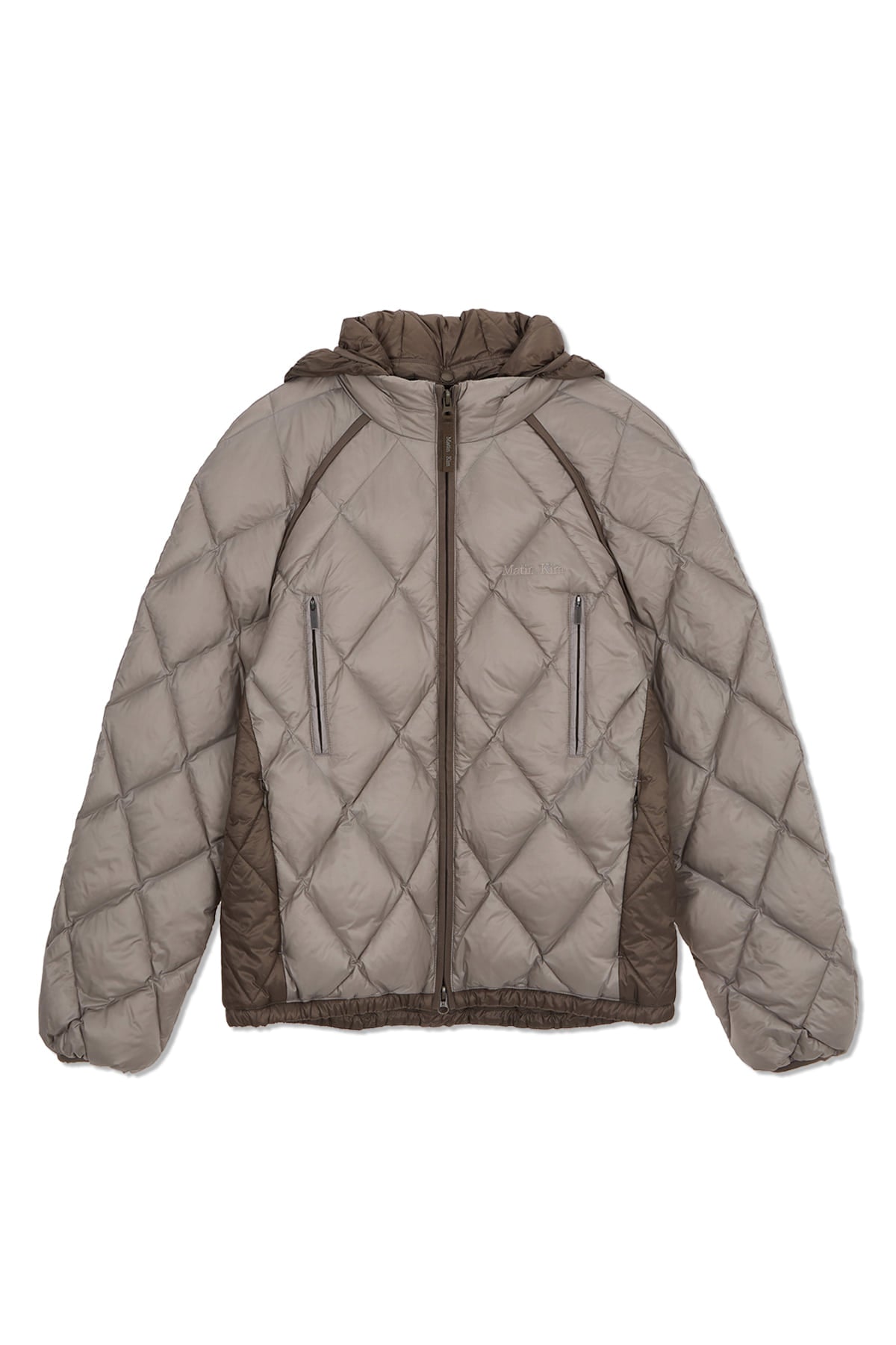 Matin Kim - Quilting Hoody Lightweight Jumper (down Blended) (Beige) product image 1 | TRAB K-Fashion Australia