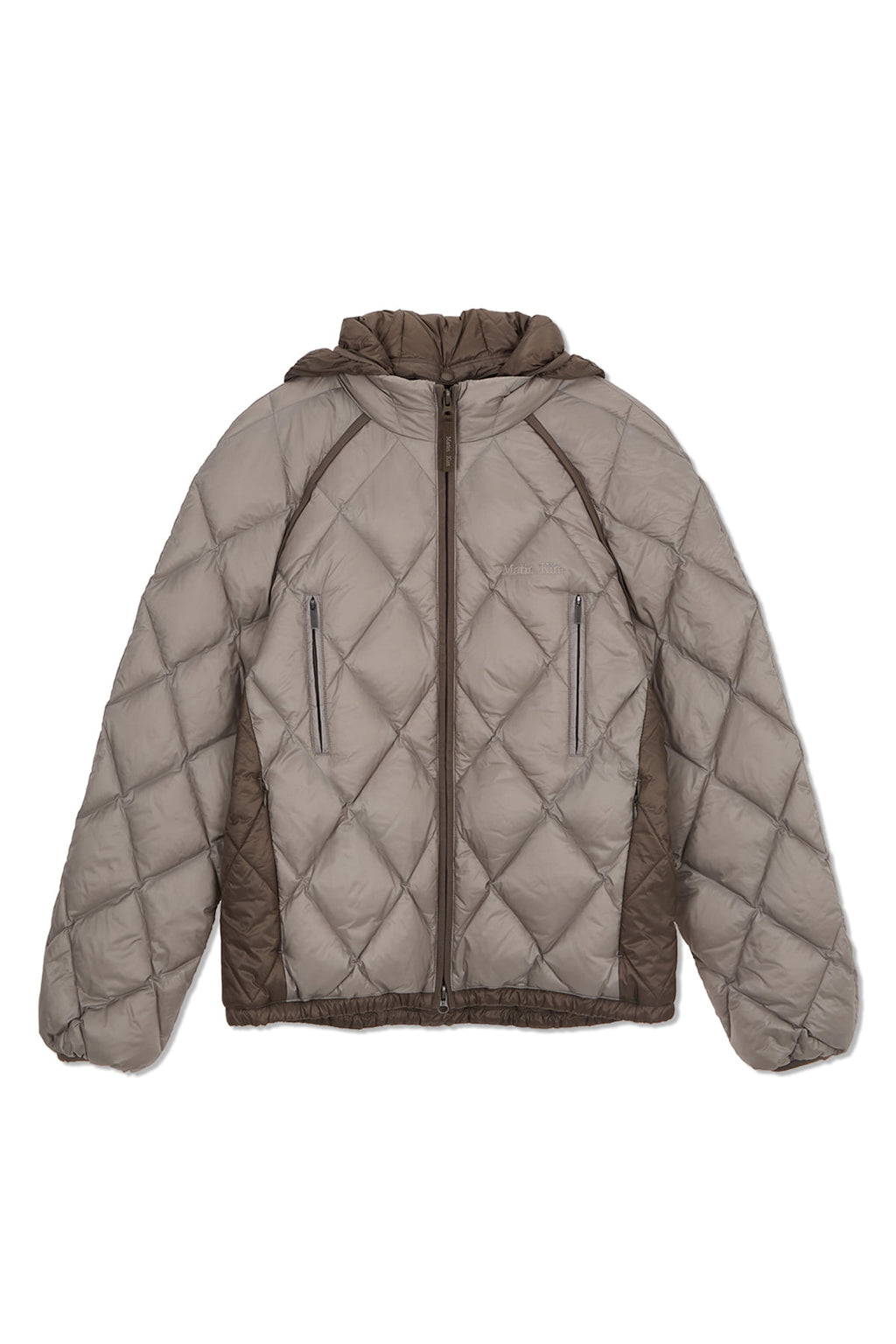 Matin Kim - Quilting Hoody Lightweight Jumper (Beige) product image 1 | TRAB K-Fashion Australia