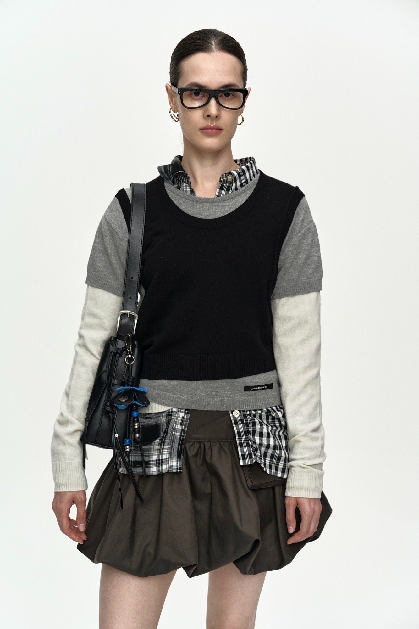 Andersson Bell - Tres Over Layered Sweater (Black) product image 1 | TRAB K-Fashion Australia