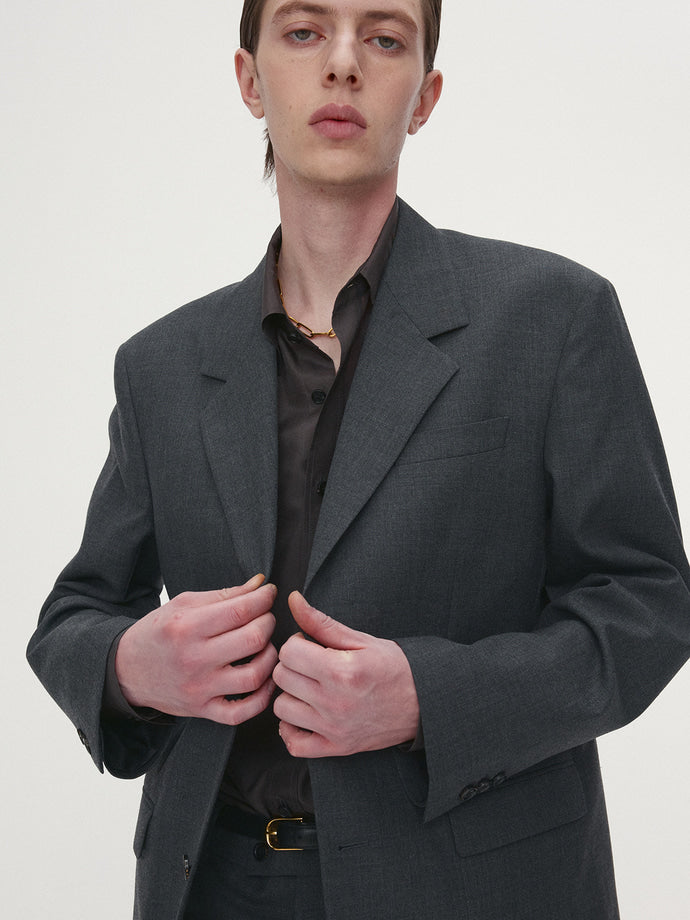 Tonywack - New Signature Virgin Wool Tailored Blazer (Grey) product image 5 | TRAB K-Fashion Australia