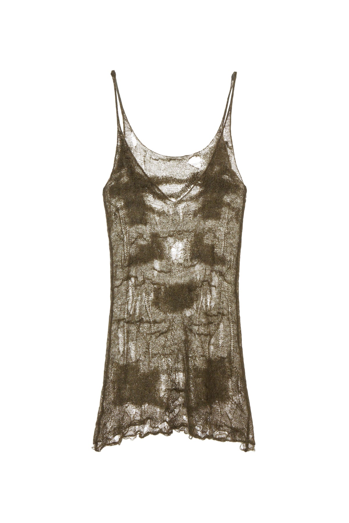 Deinet - Distressed Knit Vest (Khaki) product image 1 | TRAB K-Fashion Australia