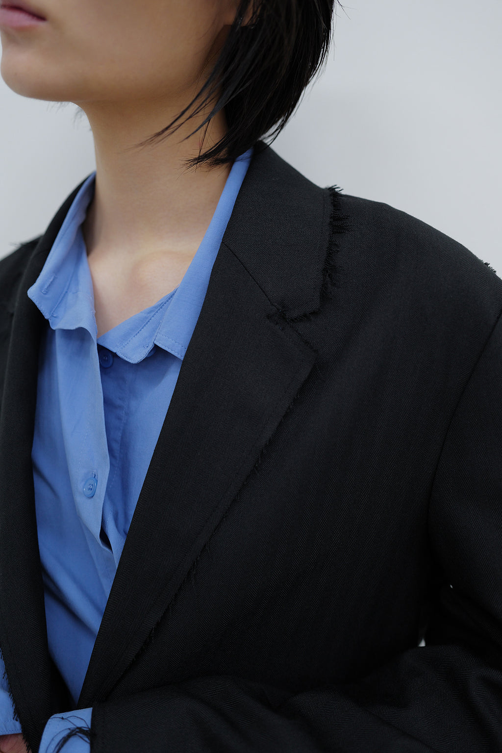 Deinet - Deinet Rough Cut Detail Blazer (Black) product image 7 | TRAB K-Fashion Australia