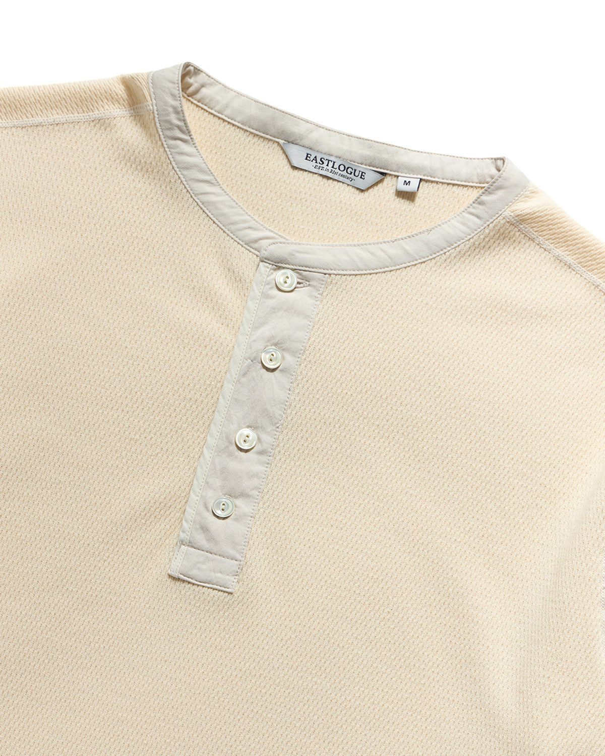 Eastlogue - Anchor Line Henley Neck L.s T-shirts (Cream) product image 8 | TRAB K-Fashion Australia