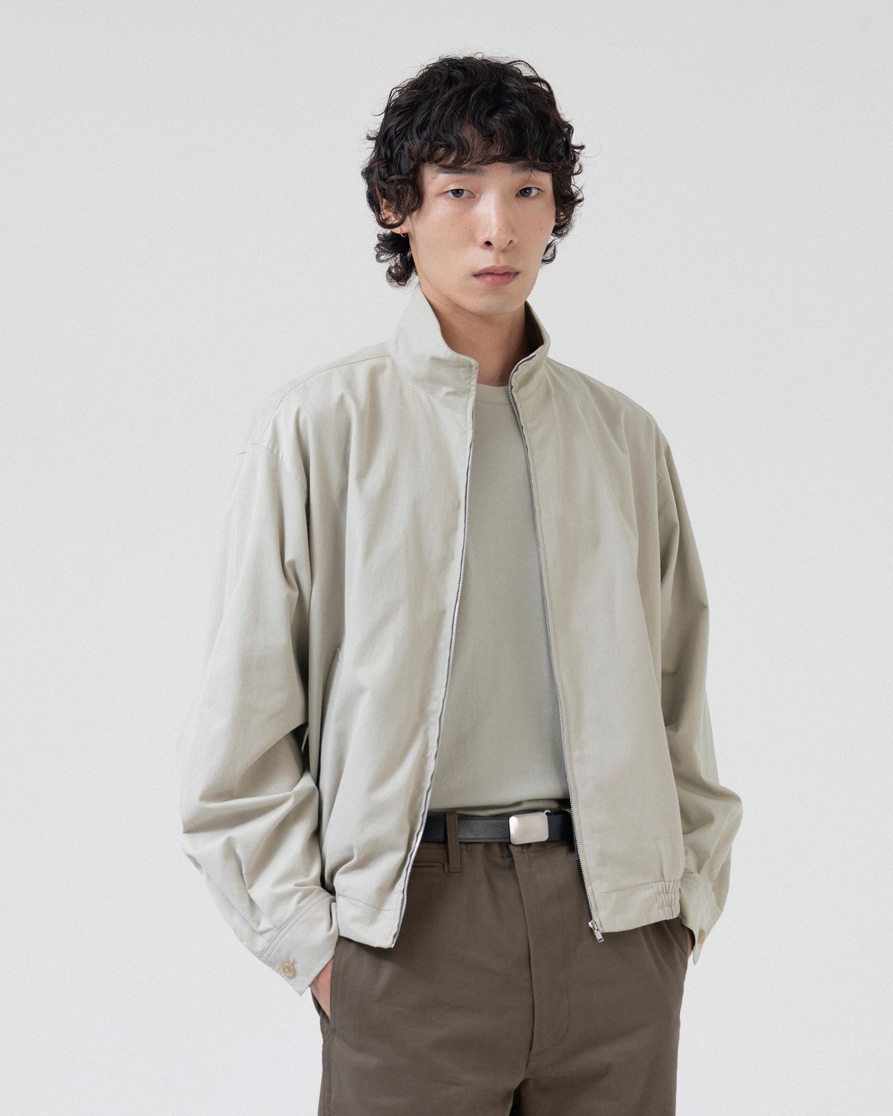 Brownyard - Stand Collar Blouson (Stone) product image 4 | TRAB K-Fashion Australia