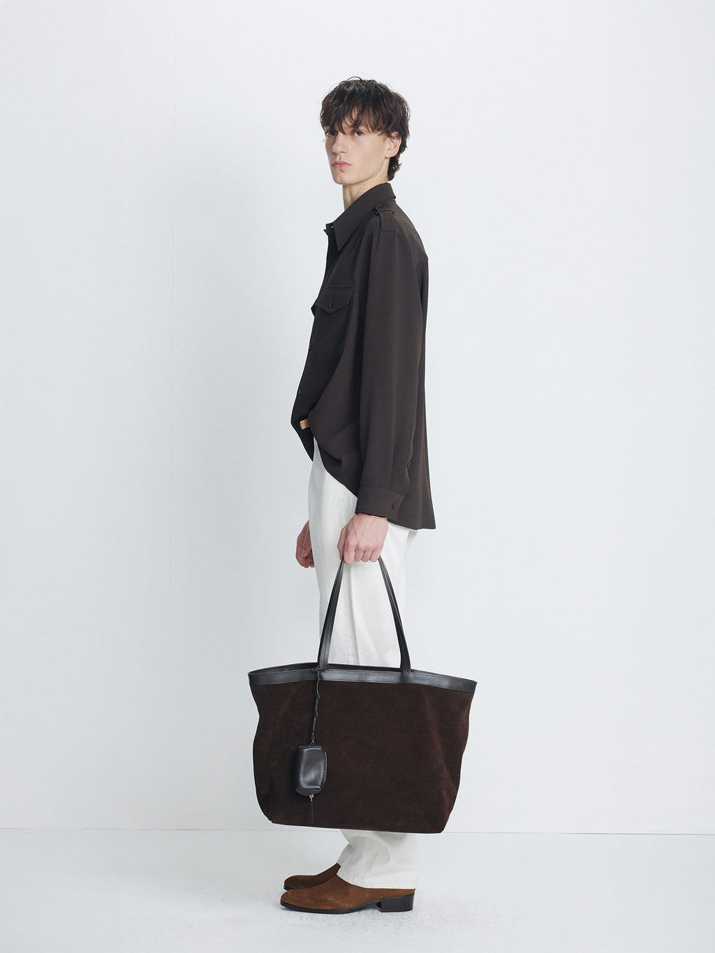 Tonywack - Draped Utility Shirt (Brown) product image 2 | TRAB K-Fashion Australia