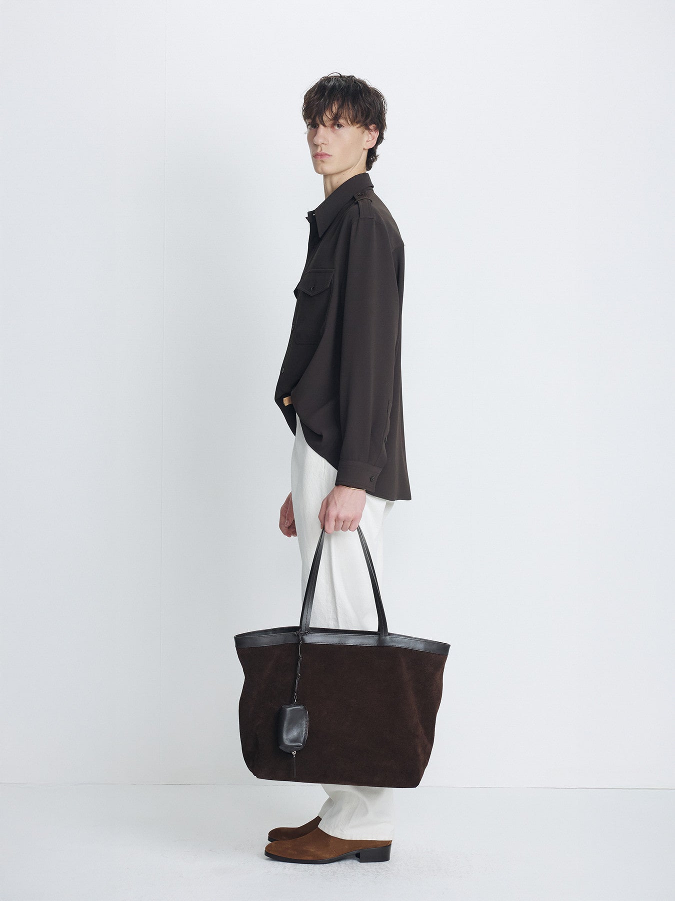 Tonywack - Draped Utility Shirt (Brown) product image 2 | TRAB K-Fashion Australia