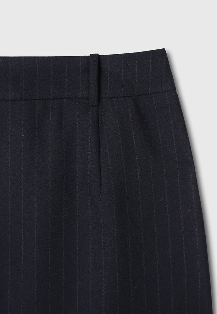 Tonywack - Virgin Wool Long Pencil Skirt (Navy Pinstripe) product image 9 | TRAB K-Fashion Australia