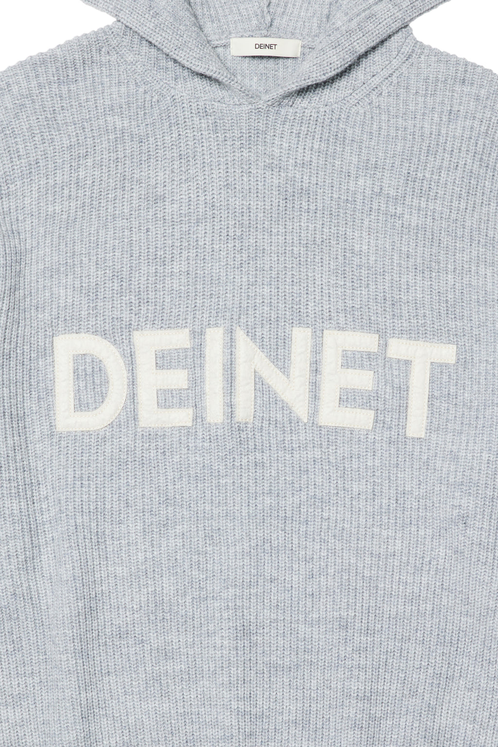 Deinet - Basic Logo Knit Hoodie (Melange Grey) product image 10 | TRAB K-Fashion Australia