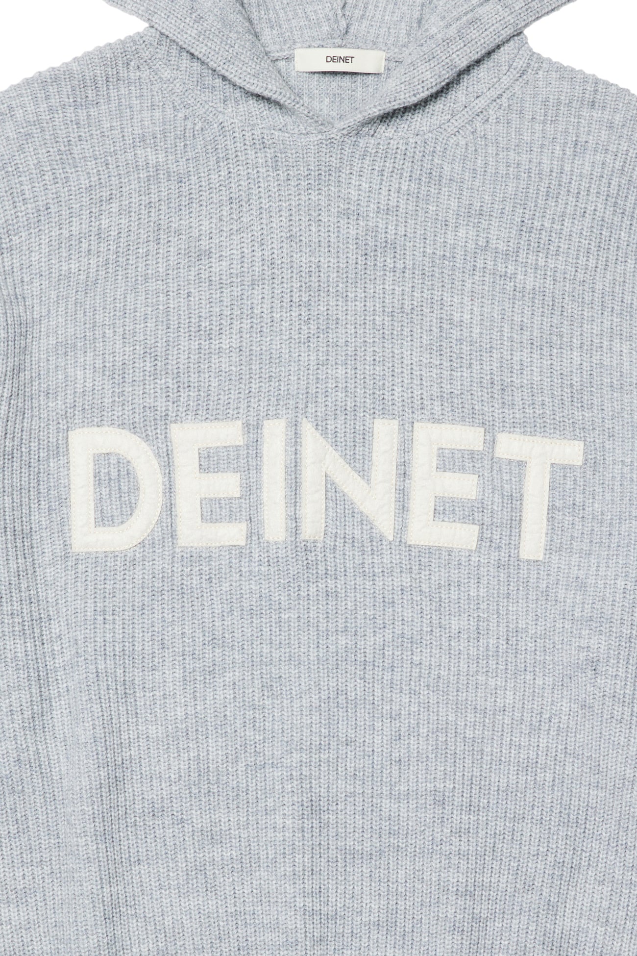 Deinet - Basic Logo Knit Hoodie (Melange Grey) product image 10 | TRAB K-Fashion Australia