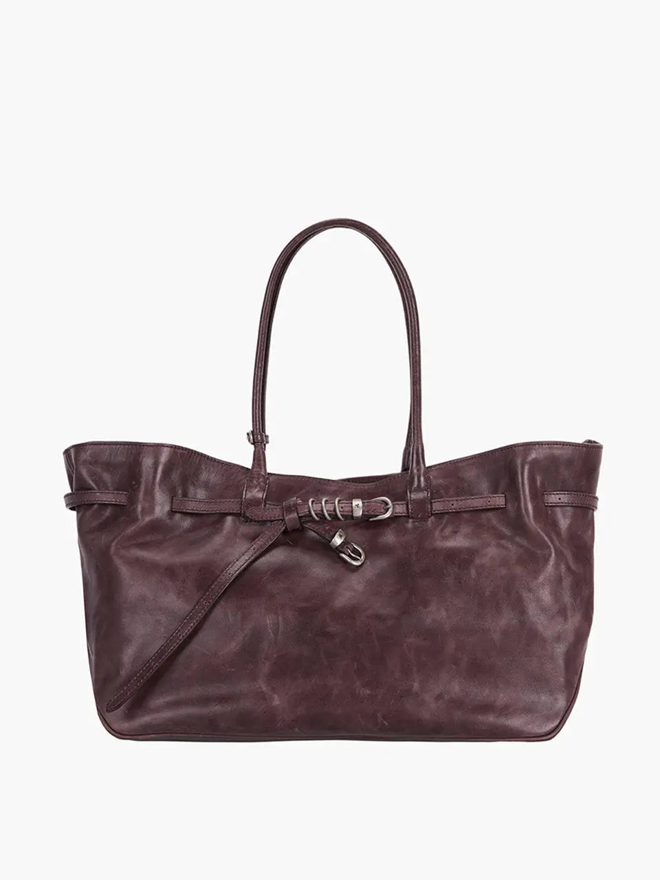 Marge Sherwood - Grandma Used Bag Large (Wine Pull-Up) product image 1 | TRAB K-Fashion Australia
