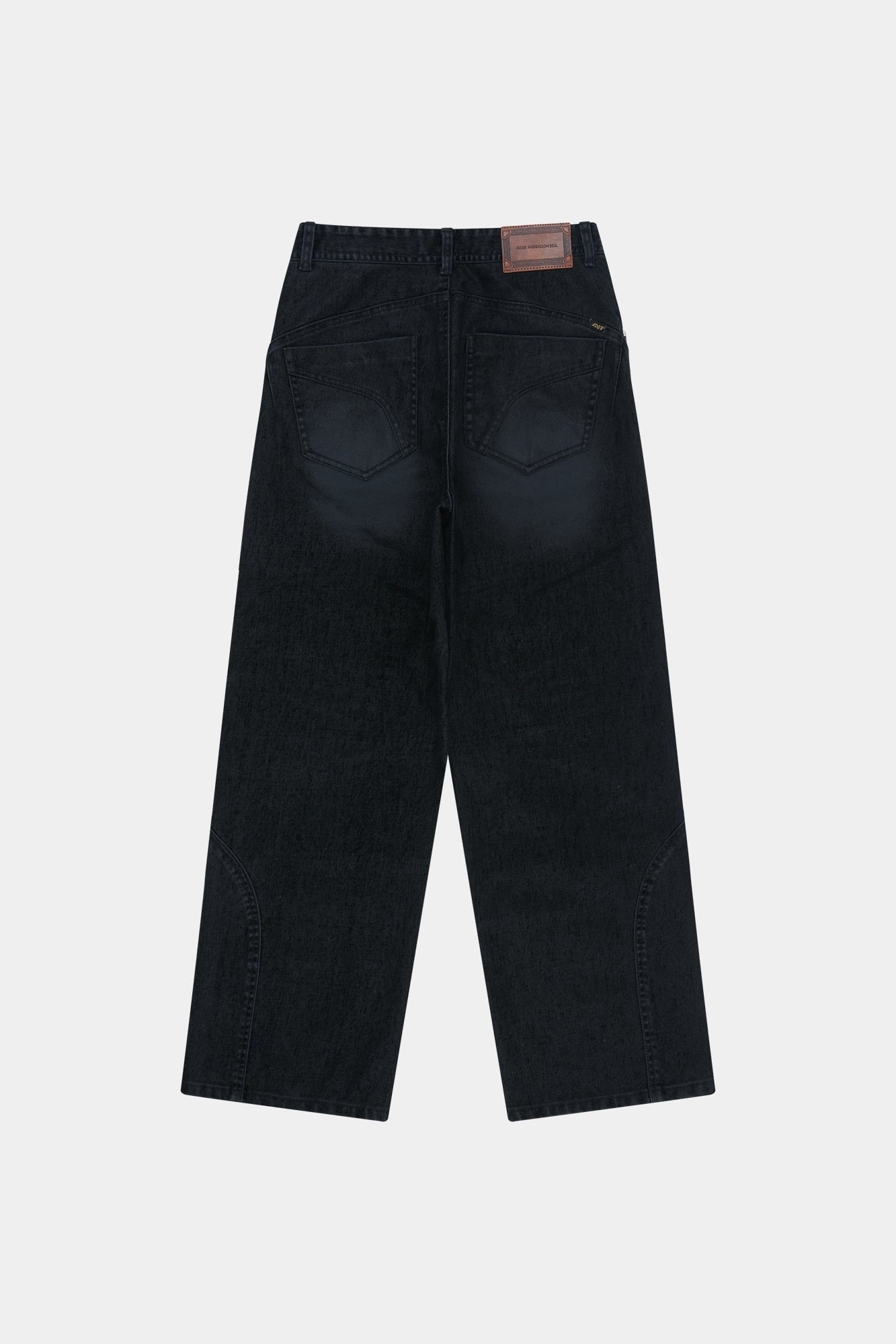 Andersson Bell - Unisex Rodeo Biker Wide-Leg Jeans (black) (Black) product image 12 | TRAB K-Fashion Australia