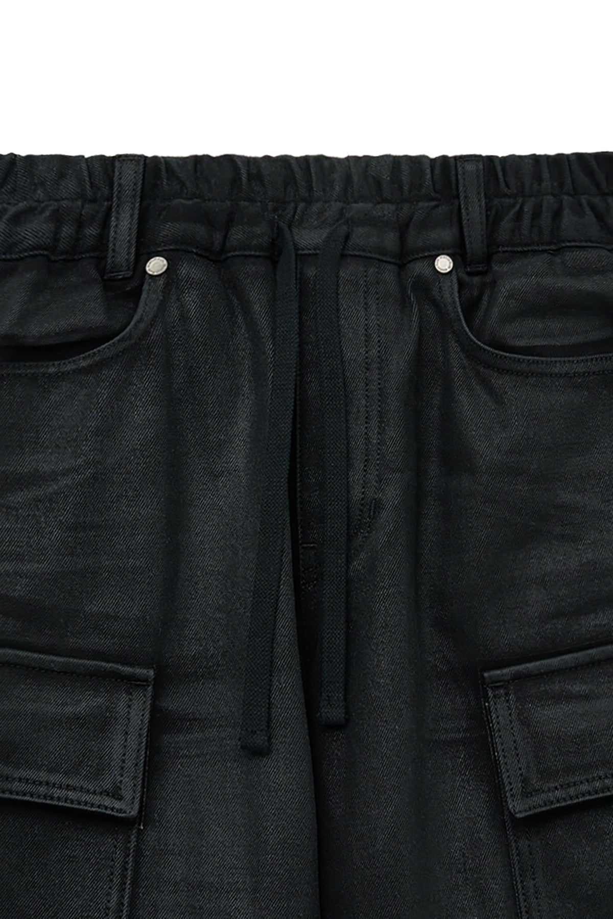 Matin Kim - Coating Cargo Denim Pants (Black) product image 4 | TRAB K-Fashion Australia