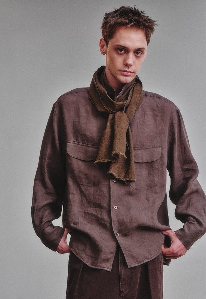 Art if acts - Linen Muffler (Wood) product image 3 | TRAB K-Fashion Australia