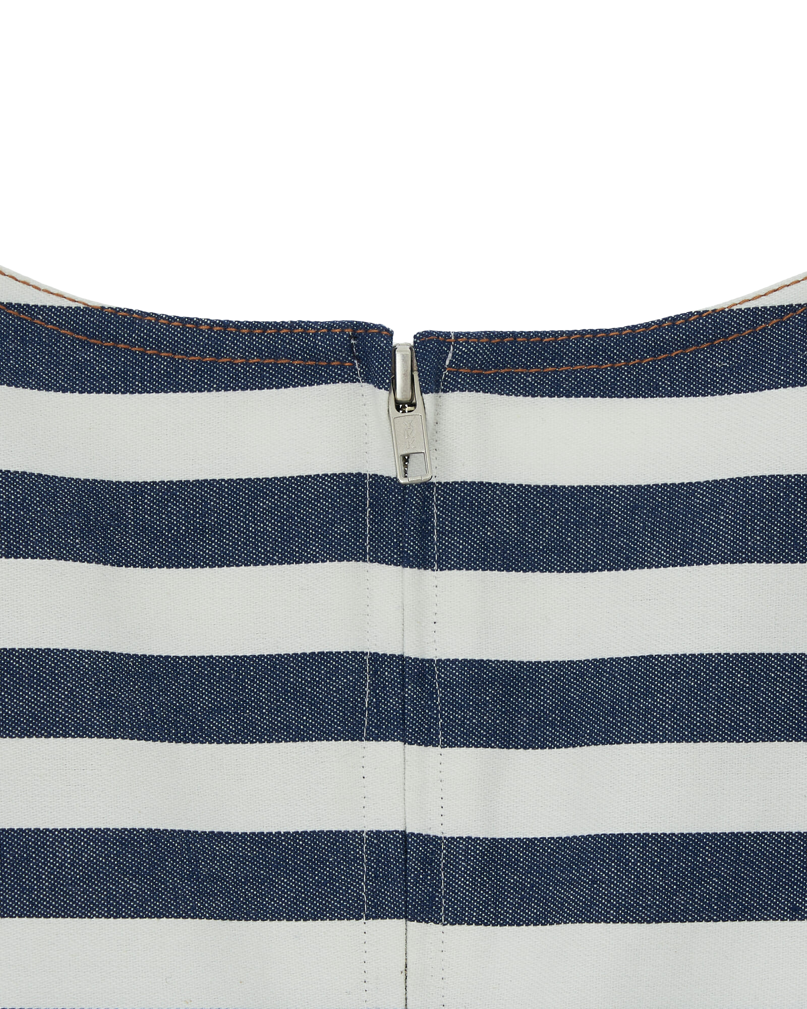Kimhe Kim - Striped Sleeveless Denim Mini Dress (Navy) product image 10 | TRAB K-Fashion Australia