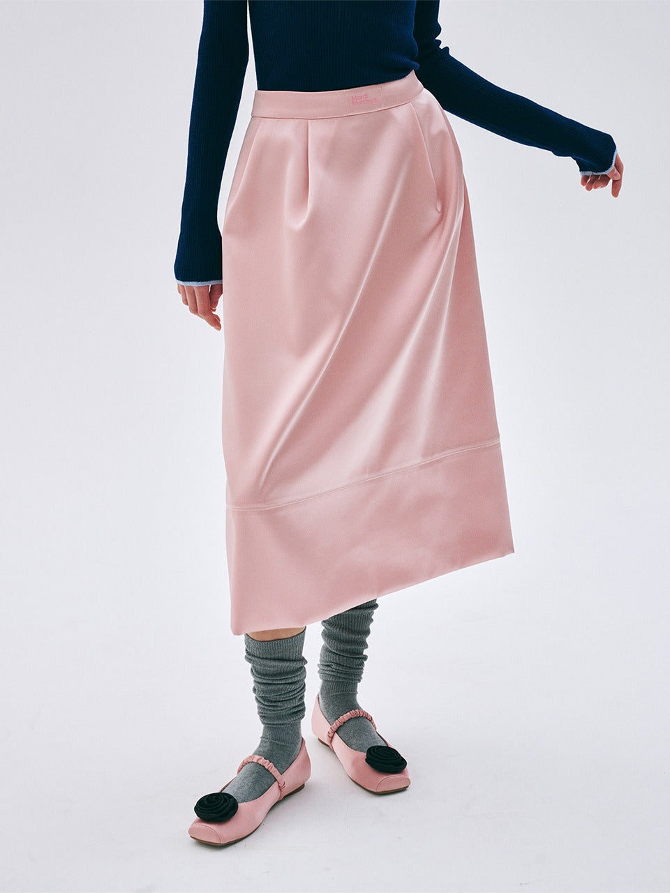 Mardi Mercredi - Maxi Flare Pegged Skirt (Peach) product image 1 | TRAB K-Fashion Australia
