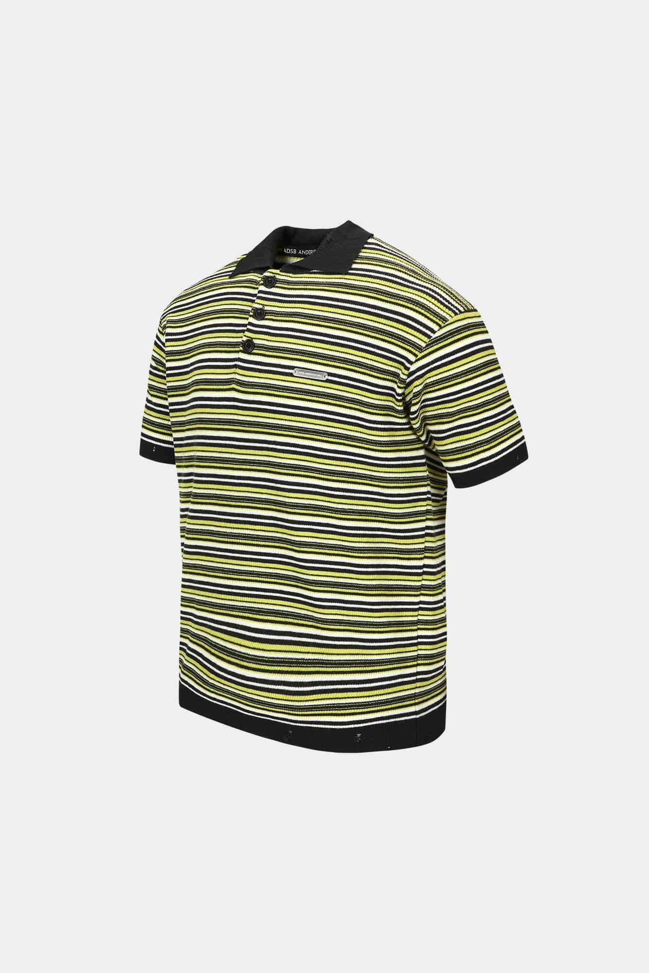 Andersson Bell - Stripe Polo Sweater (Charcoal/Lime) product image 11 | TRAB K-Fashion Australia