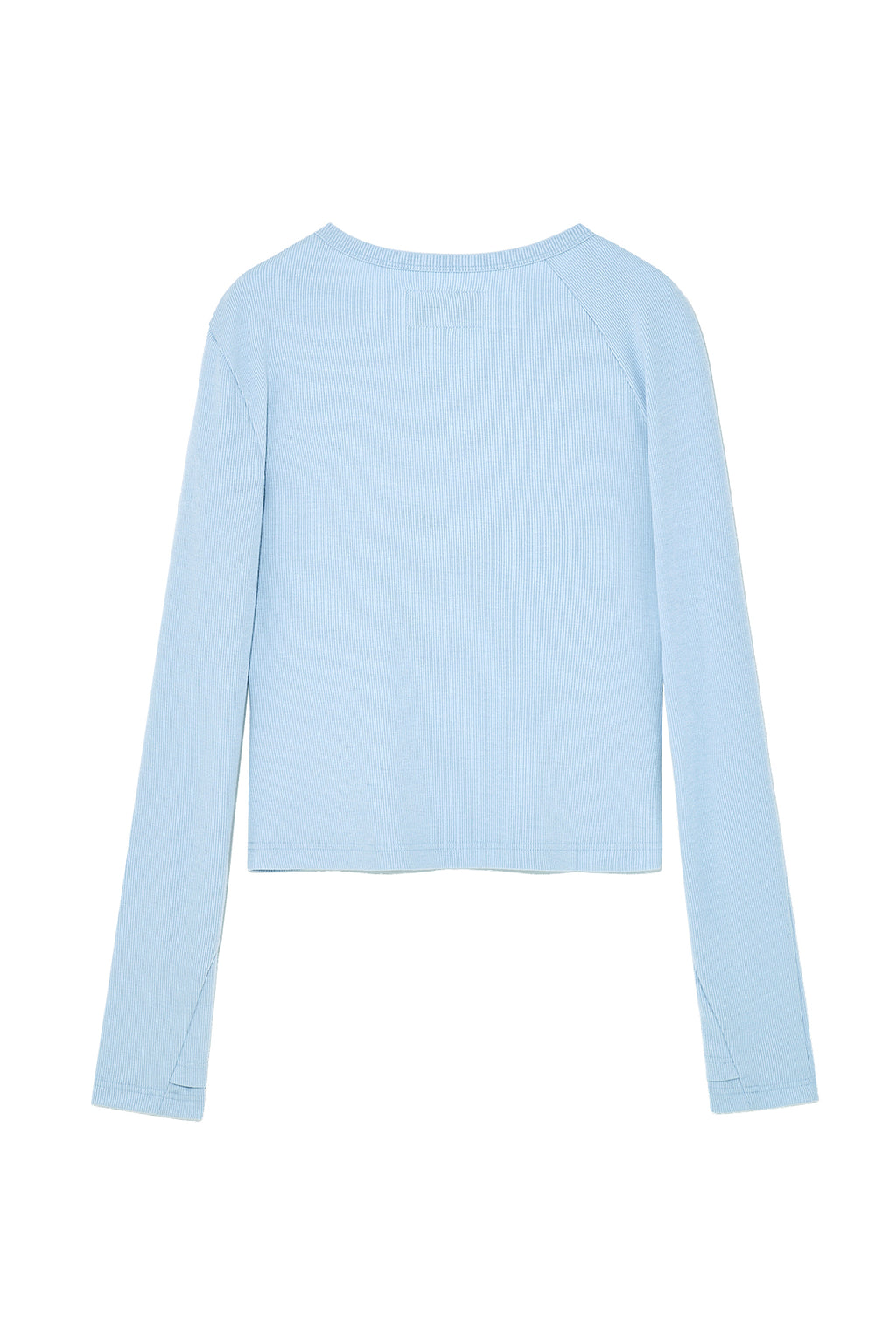 Matin Kim - Finger Hole Logo Printing Top (Light Blue) product image 2 | TRAB K-Fashion Australia