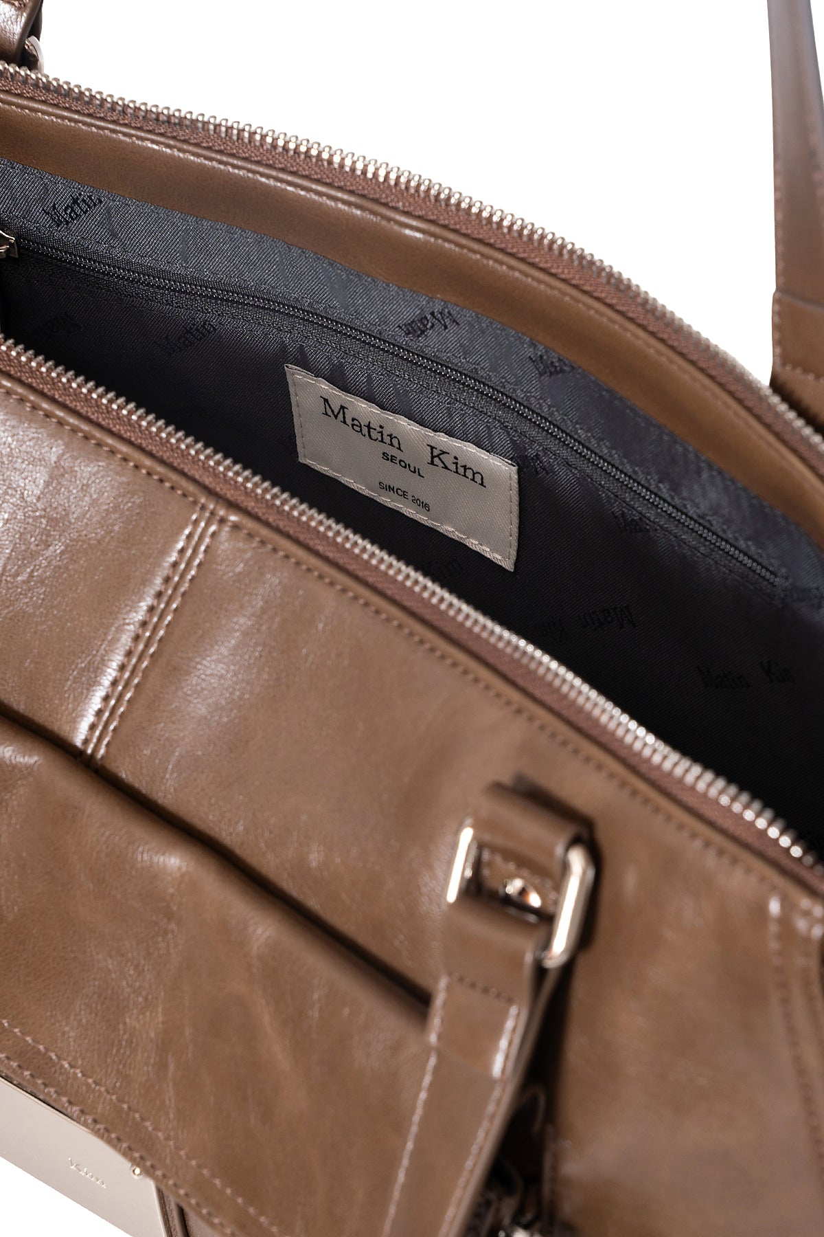 Matin Kim - Flap Pocket Shoulder Bag (Brown) product image 5 | TRAB K-Fashion Australia