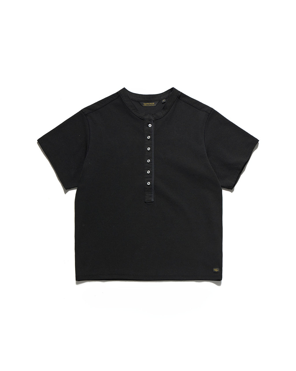 Eastlogue - Henley Neck Half T-shirts (Black) product image 1 | TRAB K-Fashion Australia