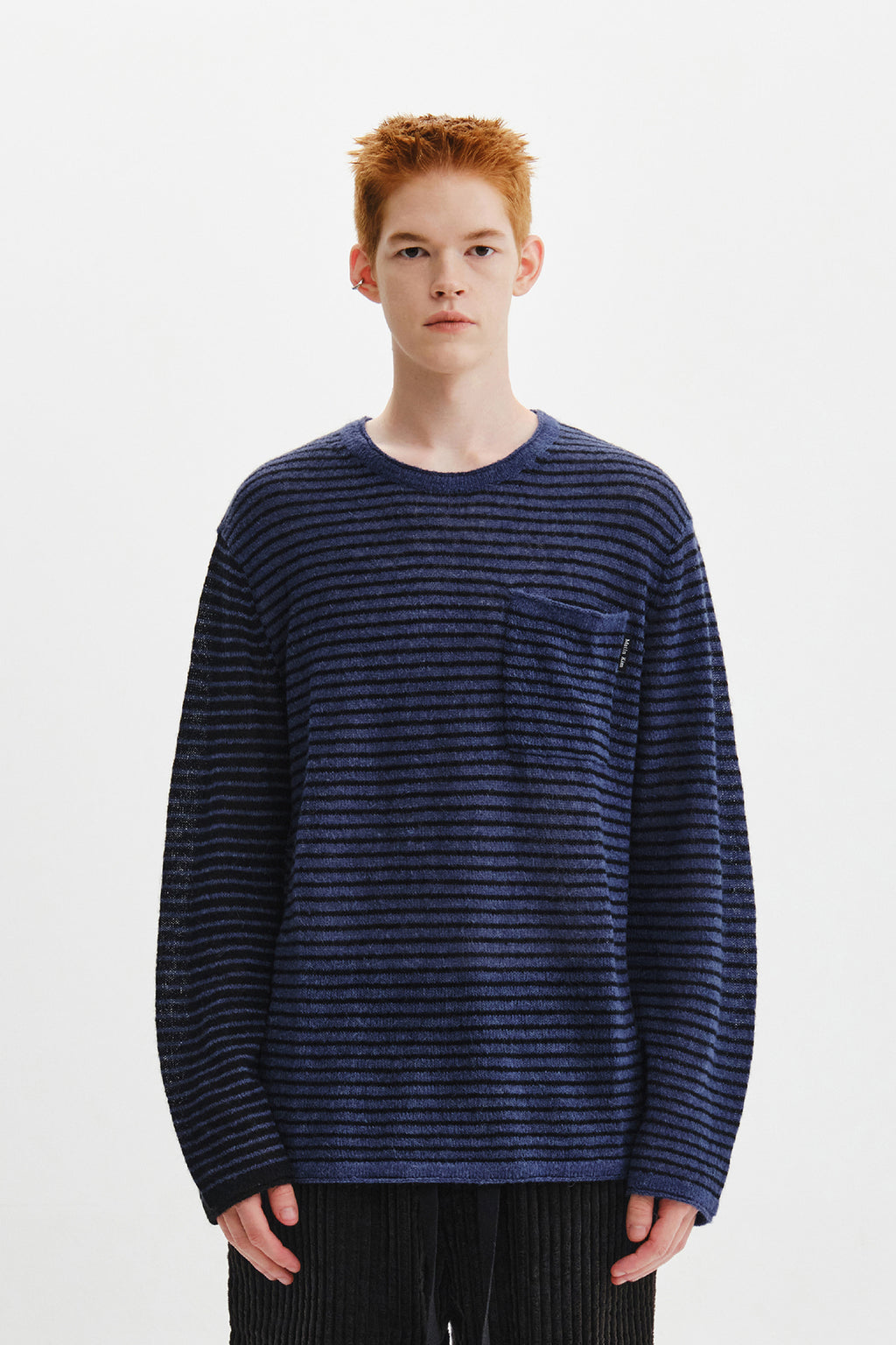 Matin Kim - Multi Stripe Alpaca Blended Knit Pullover (Blue) product image 12 | TRAB K-Fashion Australia