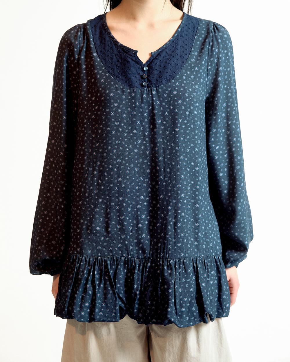 Coyseio - Dudu Puff Blouse (Navy) product image 11 | TRAB K-Fashion Australia